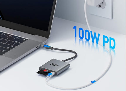 Acer USB-C UHS-II SD Card Reader with 100W PD Charging Port - 4.0