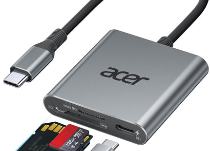 Acer USB-C UHS-II SD Card Reader with 100W PD Charging Port - 4.0