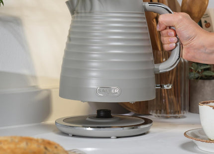 Salter Ripple Rapid Boil Kettle – 1.7L Electric 3kW Kettle, Taupe Textured Design