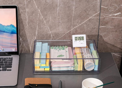 YAKALIKA Clear Desk Organiser Drawer with Adjustable Compartments PH370