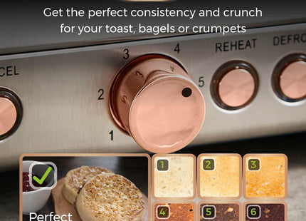 Tower Cavaletto 4-Slice Toaster – 800 W, Black and Rose Gold