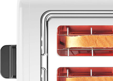 Bosch DesignLine TAT3P421GB 2-Slice Stainless Steel Toaster White 970W