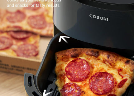 COSORI 2L Compact Smart Air Fryer 900W – Digital Touch Control, Matt Black