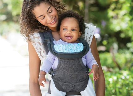 Infantino Flip Advanced 4-in-1 Baby Carrier Grey – Front & Back Carrier with Bib