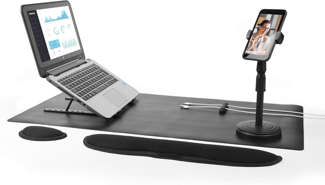 Intempo 6 in 1 Home Office Desk Set, Laptop Riser & Phone Holder - USED