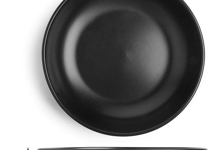 VonShef Matte Black Bowl Set – Set of 3 Stoneware Bowls - 22cm