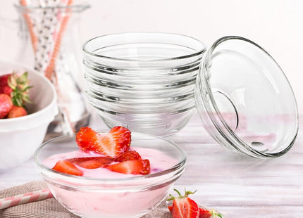 Lawei 12 Pack Mini Glass Bowls 145ml – Stackable Dessert & Prep Bowls 9cm