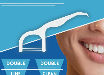 La Fluss Dental Floss Picks – 200pcs Double-Line Floss
