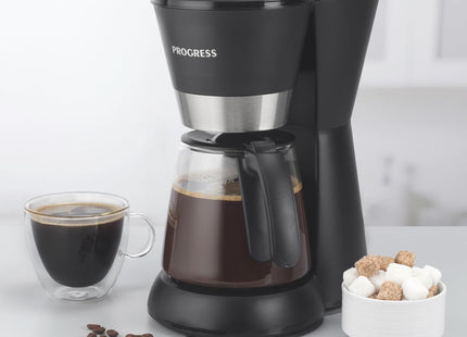 PROGRESS Filter Coffee Machine – 1.5L Coffee Maker, 1080W, Black