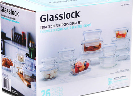 Glasslock 26 Piece Food Storage Container Set – Airtight Glass Containers