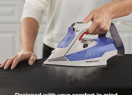 Hamilton Beach SteamMax Pro 3000W Steam Iron, HB608WB – White & Blue