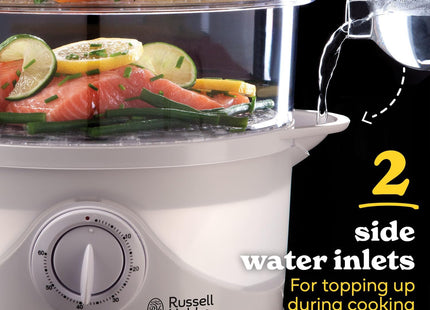 Russell Hobbs 21140 3 Tier Electric Food Steamer 9L 800W White