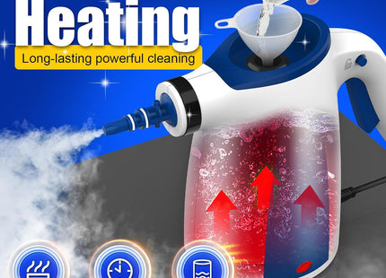 ASSCA WHL-609 Handheld Steam Cleaner 1050W with 9-Piece Accessory Set