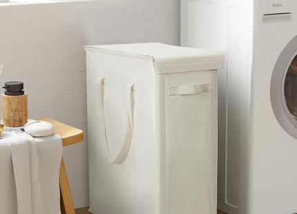 Chrislley 45L Slim Laundry Basket with Lid – Collapsible Tall Laundry Hamper