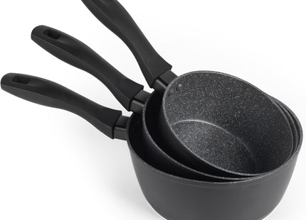 Russell Hobbs Metallic Marble 5 Piece Non-Stick Cookware Set Aluminium Induction Black
