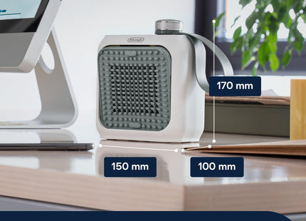 De'Longhi Capsule Desk HFX10B03.GR 350W Ceramic Fan Heater Green