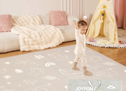 Joypony Foldable Baby Play Mat 50x50 Inches Waterproof Anti-Slip Baby Floor Mat