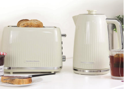 Hamilton Beach Miami 2 Slice Toaster 800W Wide Slots, Sand Beige - HB1420S