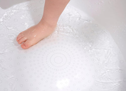 Shnuggle Toddler Bath Tub White & Light Grey, Spacious Non-Slip Bath with Foam Backrest