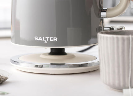 Salter Retro 1.7L Kettle – Grey, 3KW Rapid Boil, Vintage Design