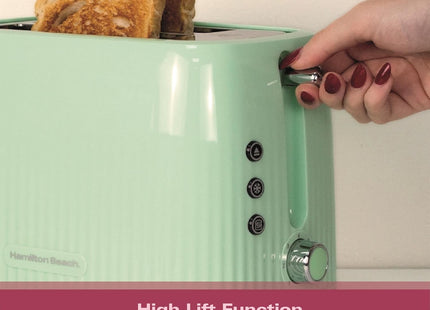 Hamilton Beach Miami 2 Slice Toaster 800W, Wide Slots, HB1420M – Mojito Mint
