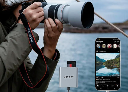Acer USB-C UHS-II SD Card Reader with 100W PD Charging Port - 4.0