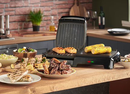 George Foreman Large Electric Grill & Griddle 23450, Non-Stick Grill, Black - Used