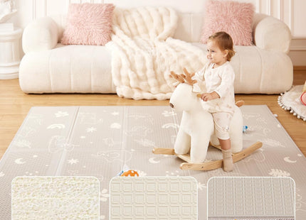 Joypony Foldable Baby Play Mat 50x50 Inches Waterproof Anti-Slip Baby Floor Mat