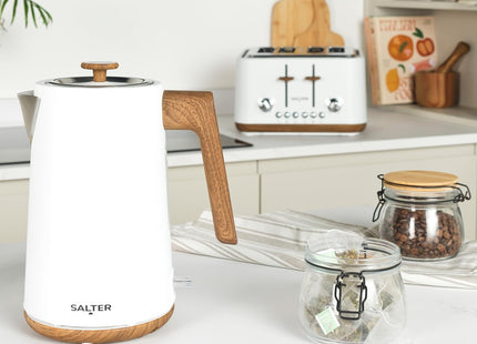 Salter Toronto 1.7L Kettle – 3000W Rapid Boil with Wood Effect Design