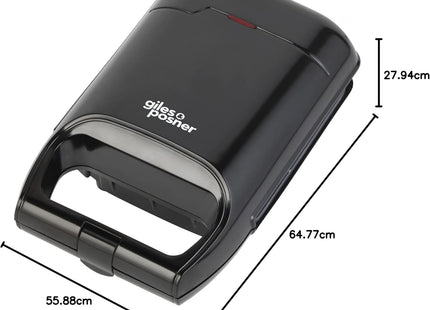 Giles & Posner EK4488G 2 in 1 Party Snack Maker 600W Non-Stick Mini Treat Maker Black