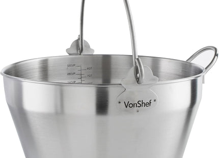 VonShef Jam Making Kit – 9L Induction Safe Maslin Pan, Labels included