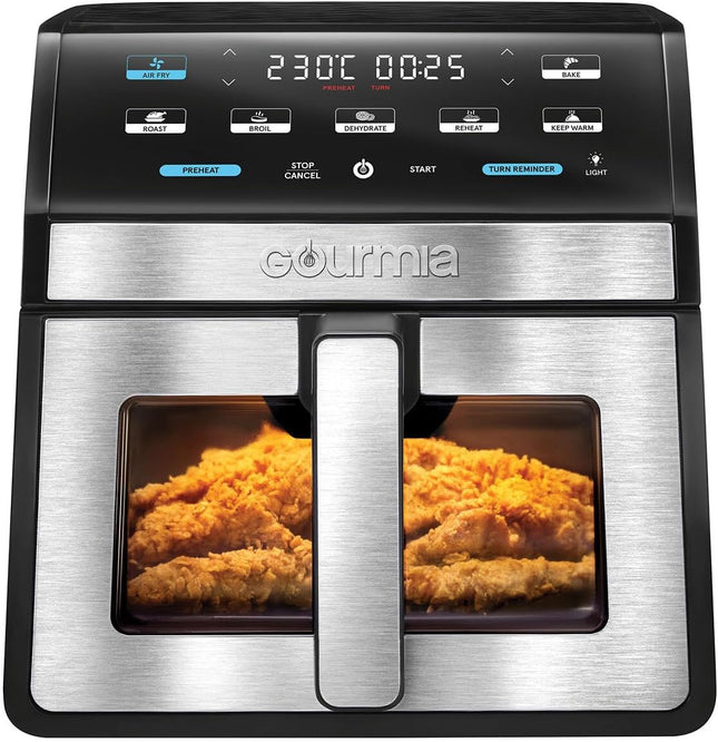 Gourmia 7.6L Digital Air Fryer – Window View, Guided Cooking, 7 Preset
