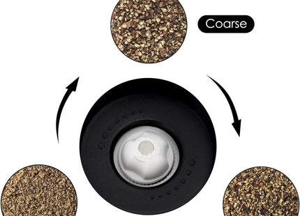 Vzaahu Salt and Pepper Grinder Set – Gold Stainless Steel, Adjustable Ceramic Core, 2pcs