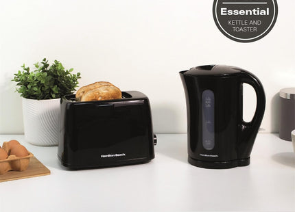 Hamilton Beach Essentials 1.7L Electric Kettle, Auto Shut Off, HB1107B – Black