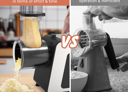 Parmedu Electric Cheese Grater & Meat Grinder – 12 Attachments