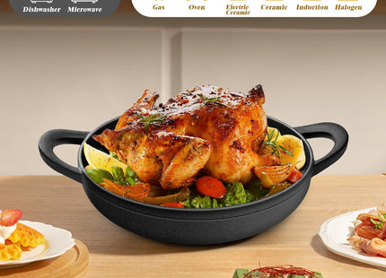 NZQXJXZ Cast Iron Dutch Oven 5QT – Non-Stick Pot with Lid & Bread Baking Set