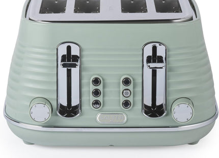 Salter Ripple 4-Slice Toaster – Wide Slot, Sage Green, 6 Browning Levels