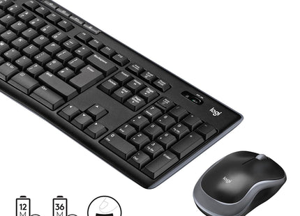 Logitech MK270 Wireless Keyboard and Mouse Combo – UK QWERTY Full Size Set
