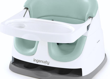 Ingenuity Baby Base 2-in-1 Booster Seat Mist – Feeding & Dining Seat with Tray