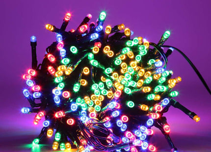 The Christmas Workshop 200 Multi-Coloured LED Christmas Lights – 13.9m Chaser Lights