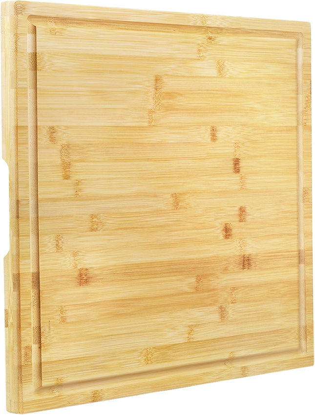 Utoplike Extra Large Bamboo Chopping Board 50.7cm – with Juice Groove & Handles