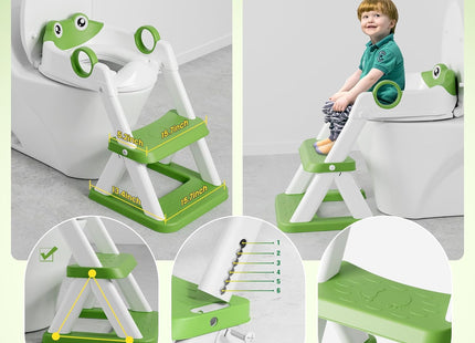 COOSEYA Frog Potty Training Seat with Step Stool - Used