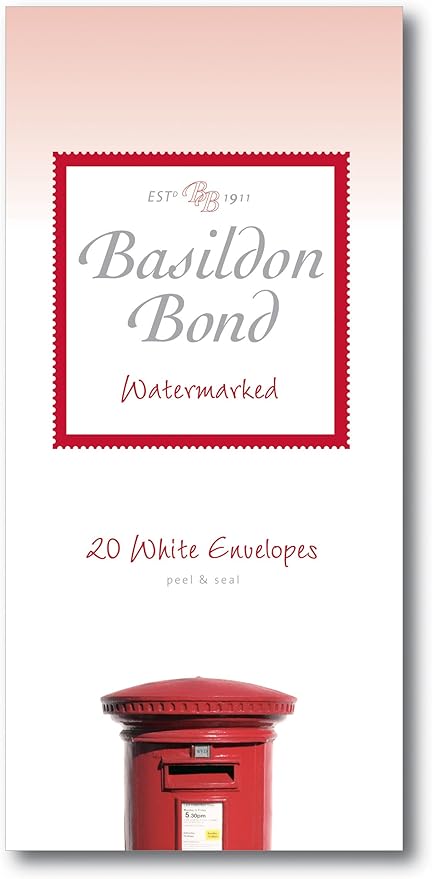 Basildon Bond Luxury Peel & Seal Envelopes – White P4TO (Pack of 20)