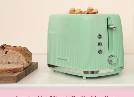 Hamilton Beach Miami 2 Slice Toaster 800W, Wide Slots, HB1420M – Mojito Mint