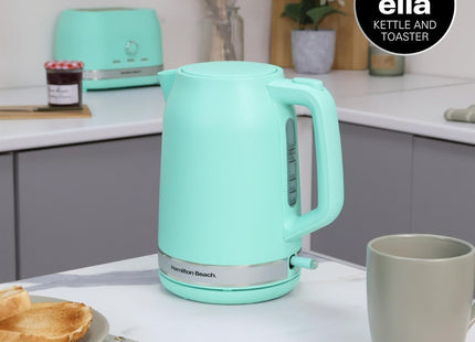 Hamilton Beach Ella 1.7L Electric Kettle, Auto Shut Off, Matte Mint - HBK3045MM
