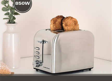 Hamilton Beach Rise 2 Slice Toaster 850W, HB1718B2 – Brushed & Polished, Stainless