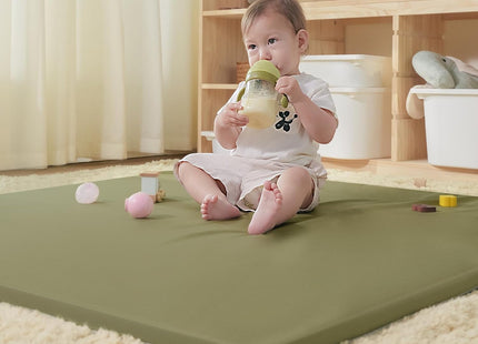 Joypony Waterproof Baby Play Mat – 120 x 120cm Thick Foam Floor Mat, Retro Green
