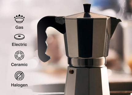 VonShef Stovetop Coffee Maker – Italian Espresso Moka Pot