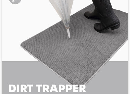 COLOR&GEOMETRY Door Mats 50 x 80cm – Non-Slip Washable Entrance Mats - Grey
