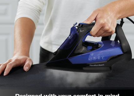 Hamilton Beach SteamMax Pro 3000W Steam Iron, HB608BB – Black & Blue